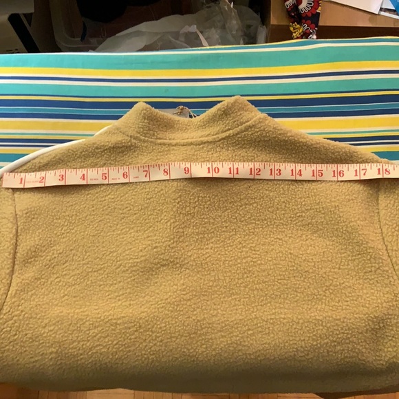 adidas | Tiro Winterized Sherpa | Full Zip Jacket | Beige Burgundy White Stripes - Picture 7 of 7